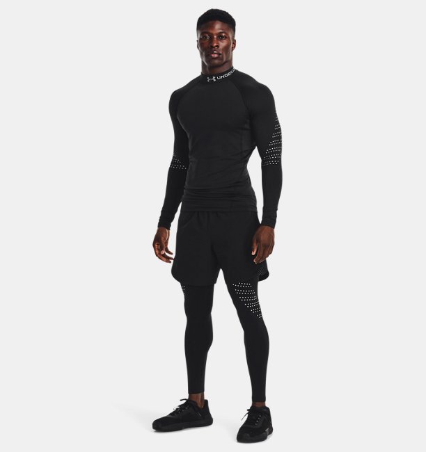 Erkek ColdGear® Armour Tayt Siyah