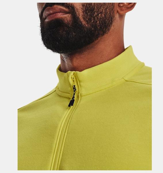 Sarı Erkek UA Koşu Trail ½ Fermuarlı