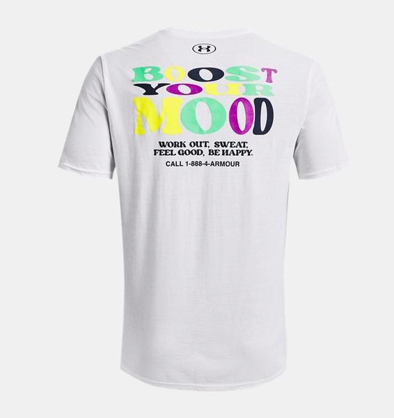Beyaz Erkek UA Boost Your Mood Kısa Kollu