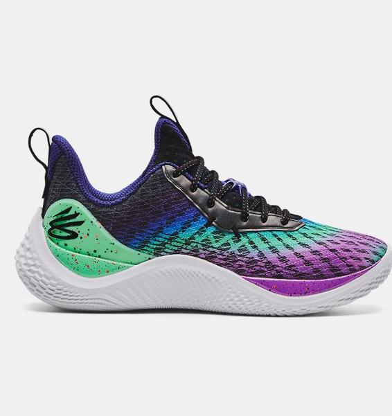 Mor Unisex Curry Flow 10 'Northern Lights' Basketbol Ayakkabısı