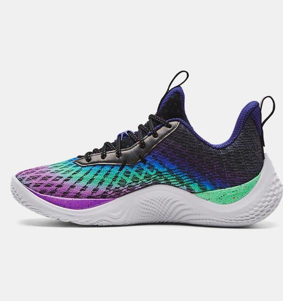 Mor Unisex Curry Flow 10 'Northern Lights' Basketbol Ayakkabısı