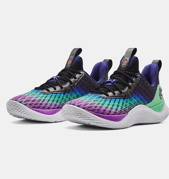 Mor Unisex Curry Flow 10 'Northern Lights' Basketbol Ayakkabısı