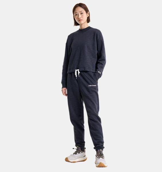 Siyah Kadın UA Essential Fleece Baskılı Eşofman Altı