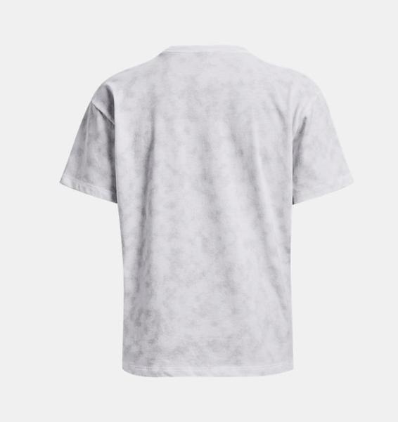 Beyaz Kadın UA Logo Baskılı Heavyweight Kısa Kollu