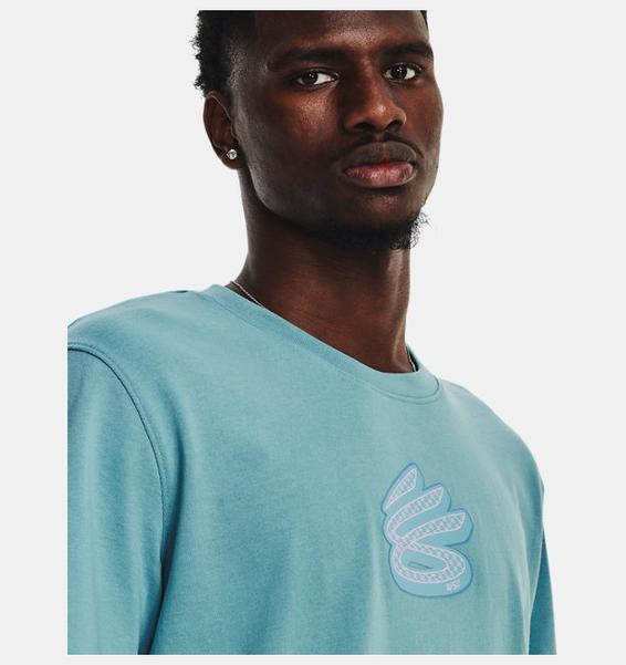 Mavi Erkek Curry Logo Heavyweight Kısa Kollu