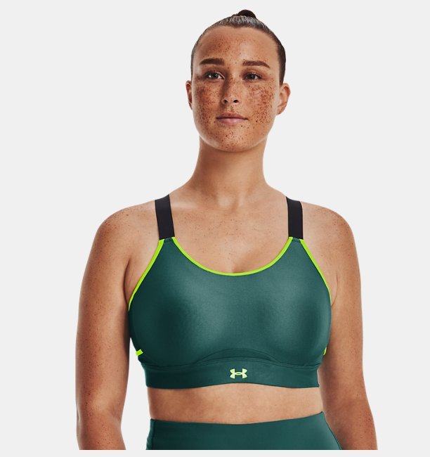 Kadın UA Infinity High Crossover Spor Sütyeni Yeşil