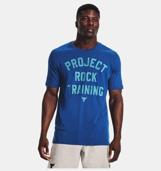 Mavi Erkek Project Rock Training Kısa Kollu