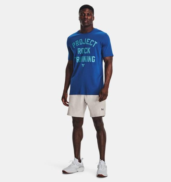 Mavi Erkek Project Rock Training Kısa Kollu