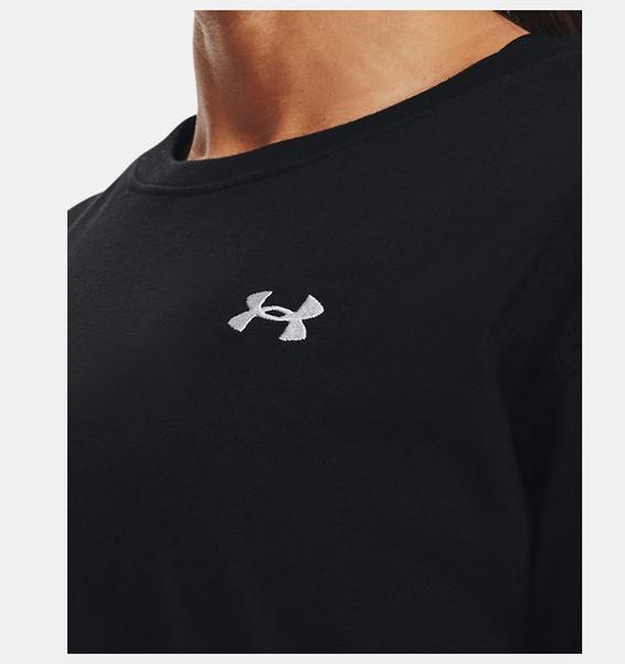 Siyah Kadın UA Essential Cotton Stretch Tişört