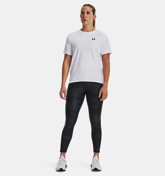 Beyaz Kadın UA Essential Cotton Stretch Tişört