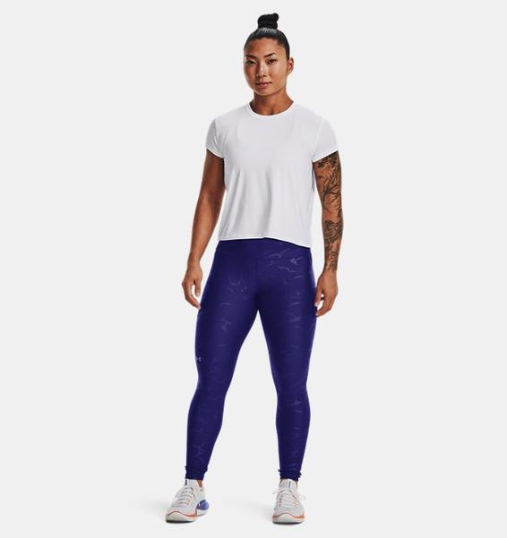 Mavi Kadın HeatGear® No-Slip Waistband Baskılı Tayt