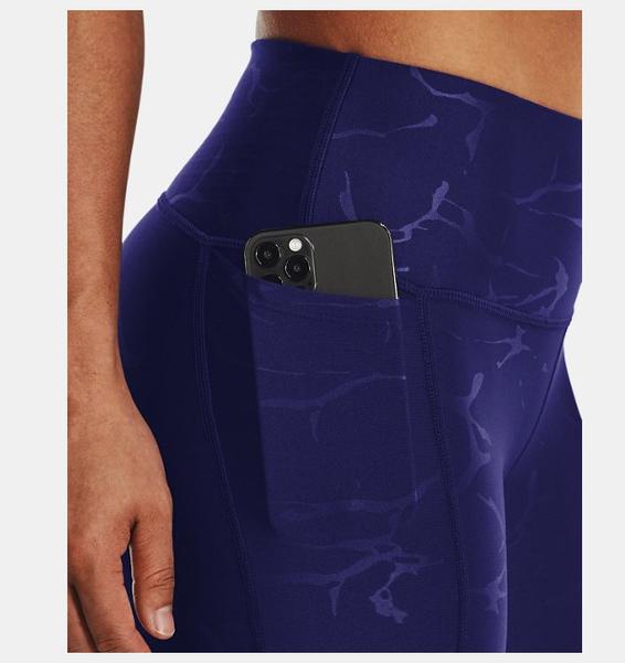 Mavi Kadın HeatGear® No-Slip Waistband Baskılı Tayt