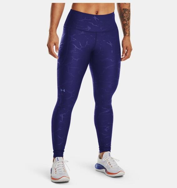 Mavi Kadın HeatGear® No-Slip Waistband Baskılı Tayt