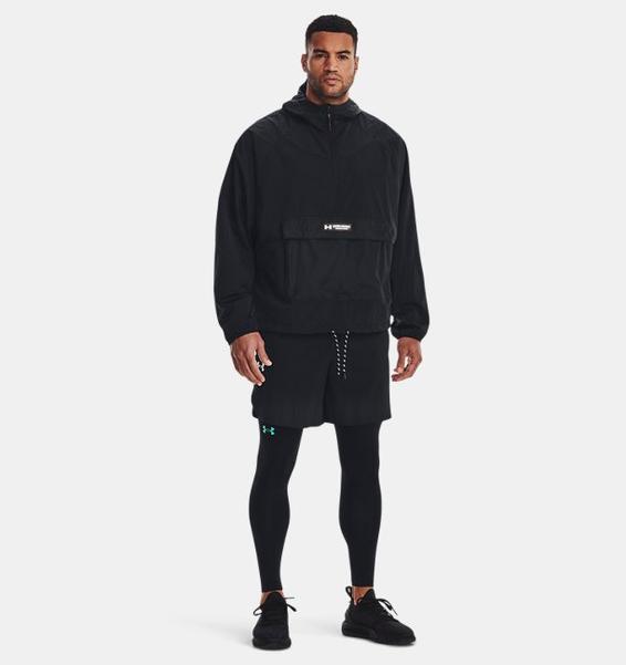 Siyah Erkek UA RUSH™ Dokuma ½ Fermuarlı Anorak Mont