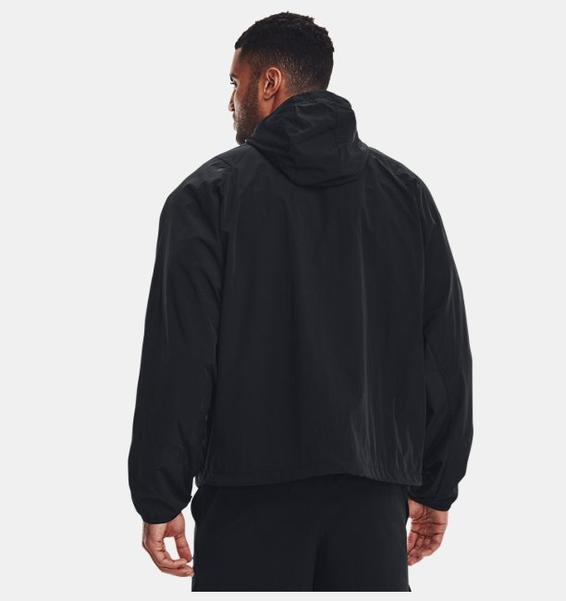 Siyah Erkek UA RUSH™ Dokuma ½ Fermuarlı Anorak Mont