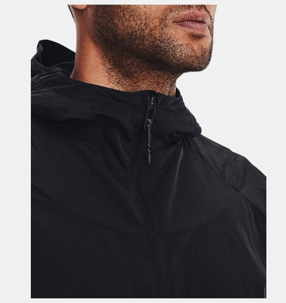 Siyah Erkek UA RUSH™ Dokuma ½ Fermuarlı Anorak Mont