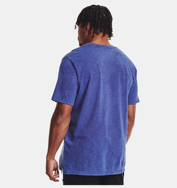 Mavi Erkek UA Wash Tonal Sportstyle Kısa Kollu