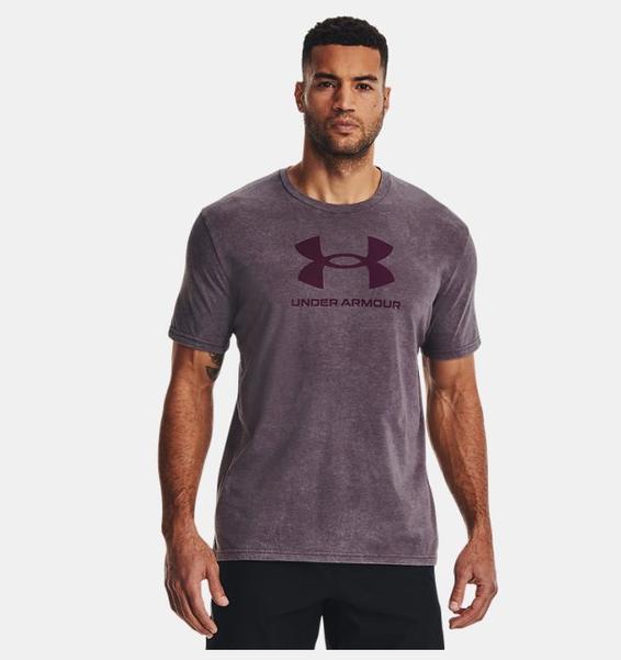 Mor Erkek UA Wash Tonal Sportstyle Kısa Kollu