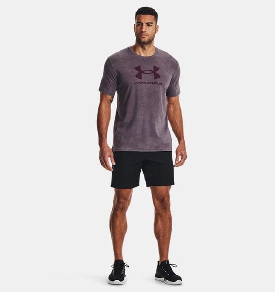 Mor Erkek UA Wash Tonal Sportstyle Kısa Kollu