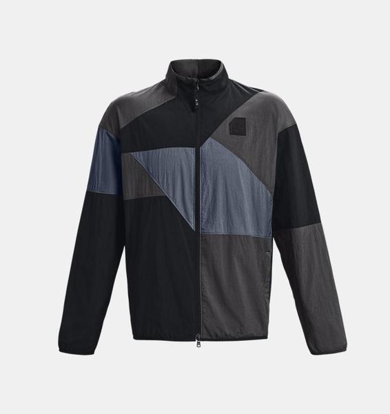 Siyah Erkek Curry Full-Zip Dokuma Mont
