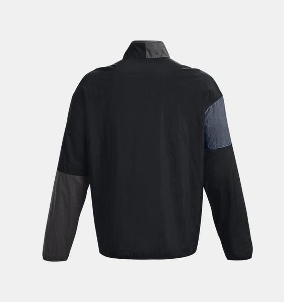Siyah Erkek Curry Full-Zip Dokuma Mont
