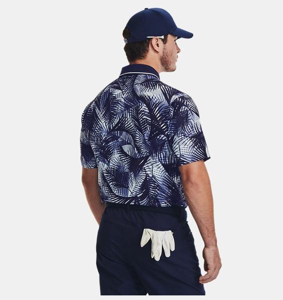 Lacivert Erkek UA Serin Tutan Graphic Palm Polo