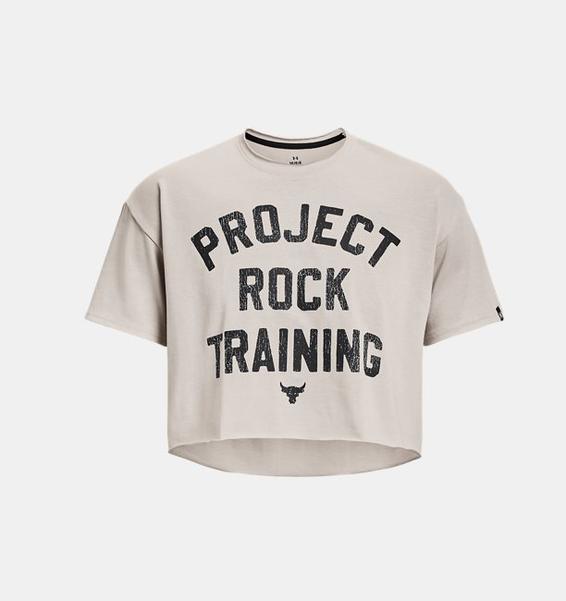 Gri Unisex Project Rock Heavyweight Stay Hungry Cutoff Tişört