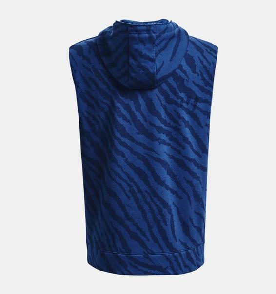 Mavi Erkek Project Rock Rival Fleece Sleeveless Baskılı Tam Boy Fermuarlı