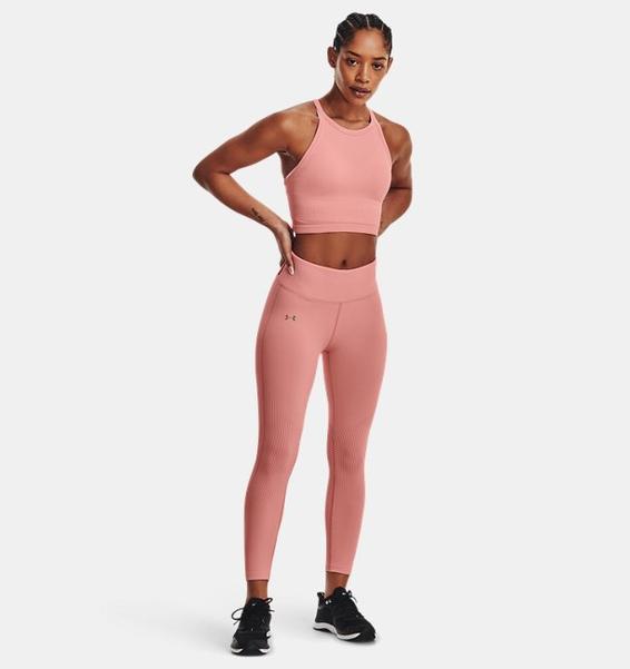 Pembe Kadın UA RUSH™ Dikişsiz Atlet