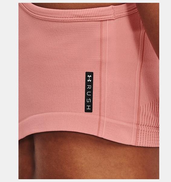 Pembe Kadın UA RUSH™ Dikişsiz Atlet