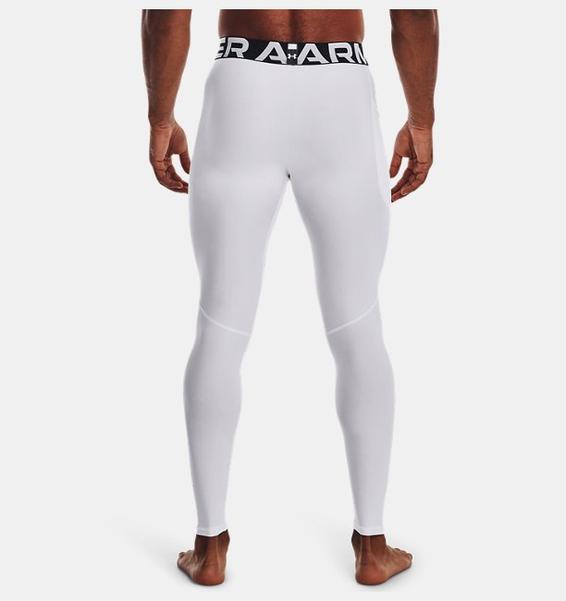 Beyaz Erkek HeatGear® ArmourBaskılı Tayt