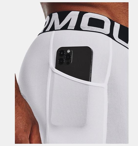 Beyaz Erkek HeatGear® ArmourBaskılı Tayt