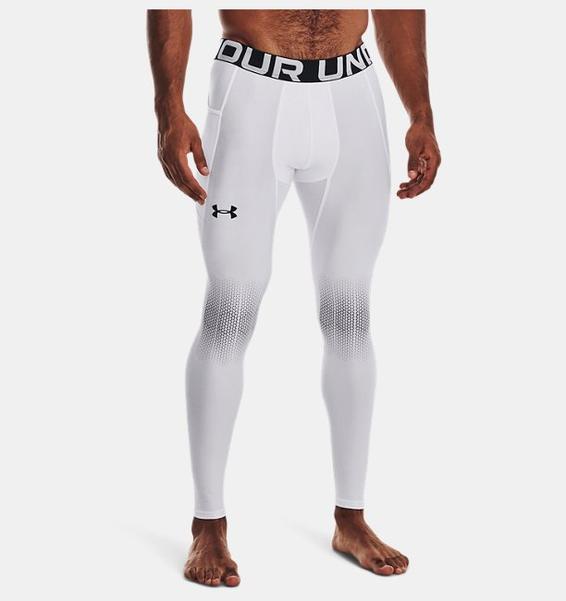 Beyaz Erkek HeatGear® ArmourBaskılı Tayt