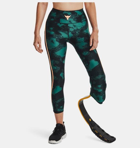 Yeşil Kadın Project Rock HeatGear® Baskılı Bilekte Tayt