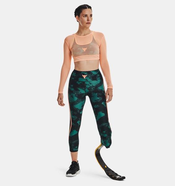 Yeşil Kadın Project Rock HeatGear® Baskılı Bilekte Tayt