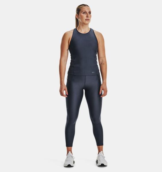 Gri Kadın HeatGear® No-Slip Waistband Bilekte Tayt