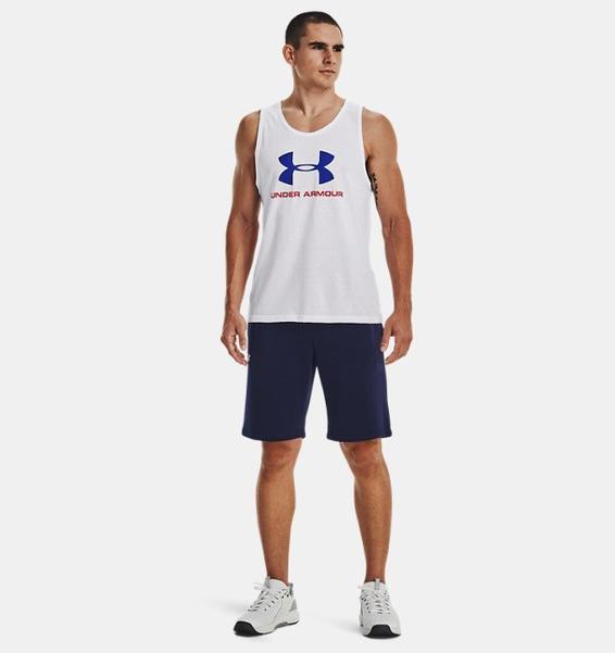 Beyaz Erkek UA Sportstyle Logo Atlet