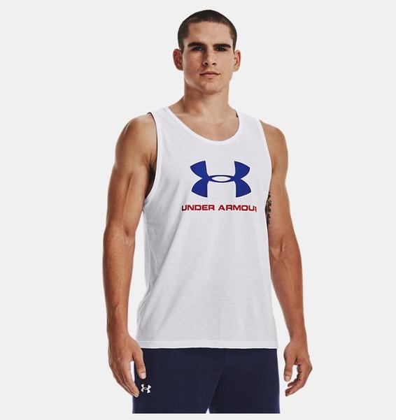 Beyaz Erkek UA Sportstyle Logo Atlet