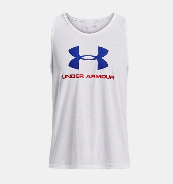 Beyaz Erkek UA Sportstyle Logo Atlet