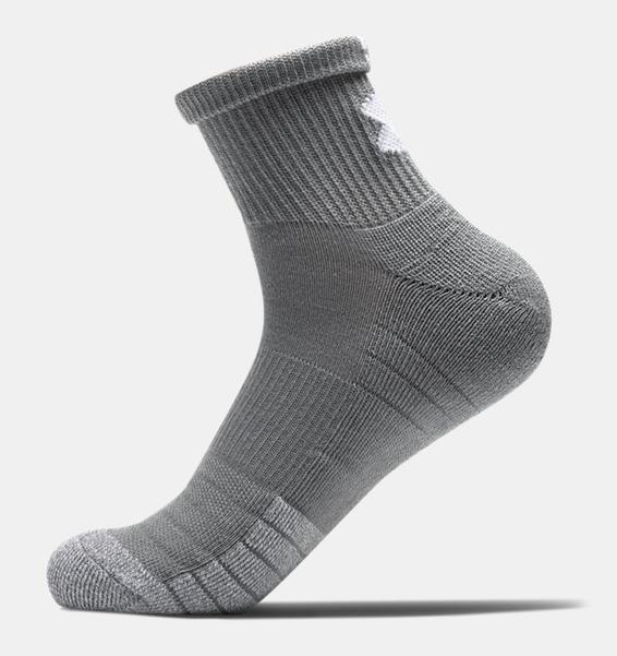 Gri Unisex HeatGear® Quarter 3’lü Paket Çorap
