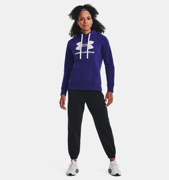 Mavi Kadın UA Rival Fleece Logo Kapüşonlu Üst