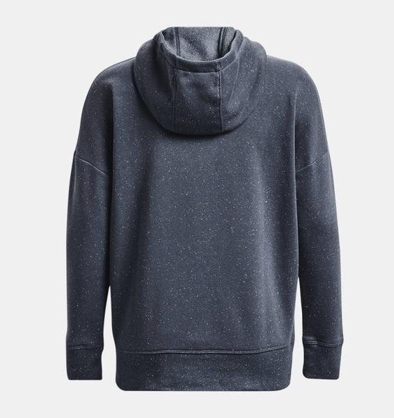 Gri Kadın UA Rival Fleece Tam Boy Fermuarlı Kapüşonlu Üst