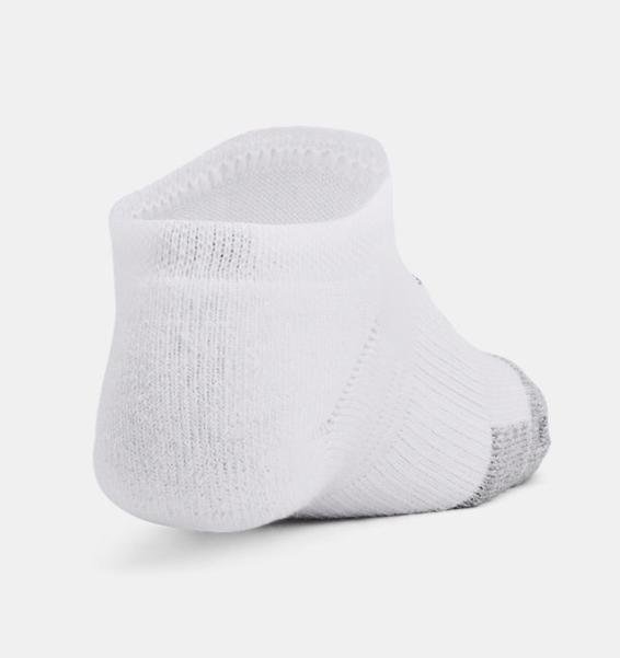 Beyaz Çocuk HeatGear® 3’lü Paket No Show Çorap