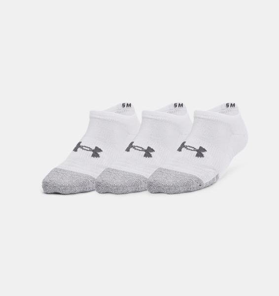 Beyaz Çocuk HeatGear® 3’lü Paket No Show Çorap