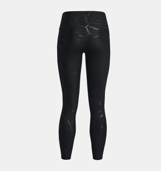 Siyah Kadın HeatGear® No-Slip Waistband Baskılı Tayt