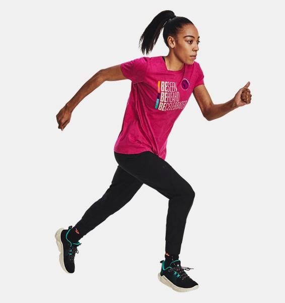 Pembe Kadın UA Black History Month Kısa Kollu