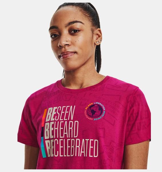 Pembe Kadın UA Black History Month Kısa Kollu