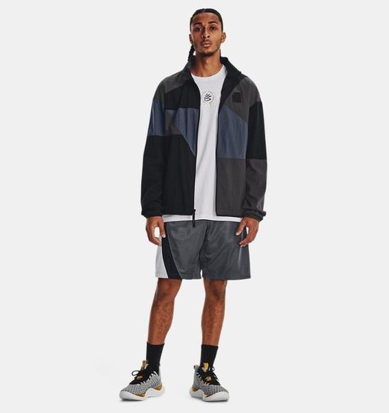 Siyah Erkek Curry Full-Zip Dokuma Mont