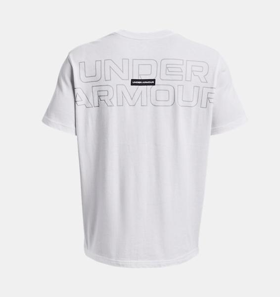 Beyaz Unisex UA Outline Heavyweight Kısa Kollu