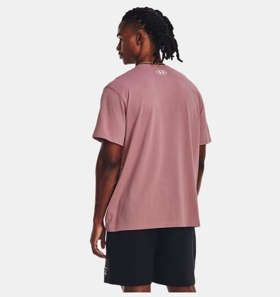 Pembe Unisex UA Boxed Heavyweight Kısa Kollu